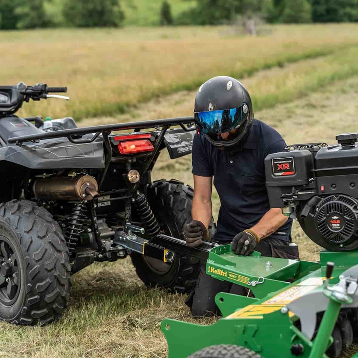 ATV flail mower with flap, 1,5 m Briggs and Statton 13,5 hp