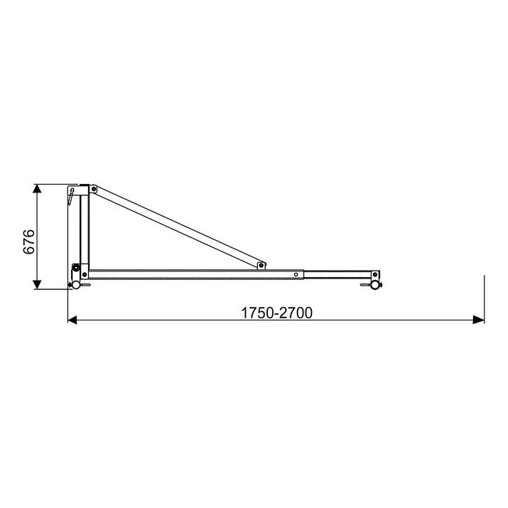 Three-point linkage frame for harrow mat, telescopic 