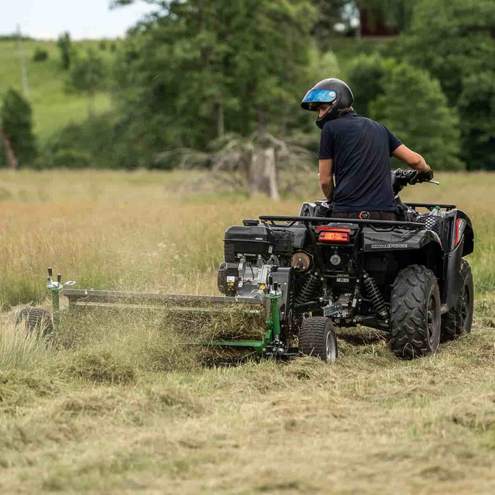 ATV flail mower with flap, 1,5 m Briggs and Statton 13,5 hp