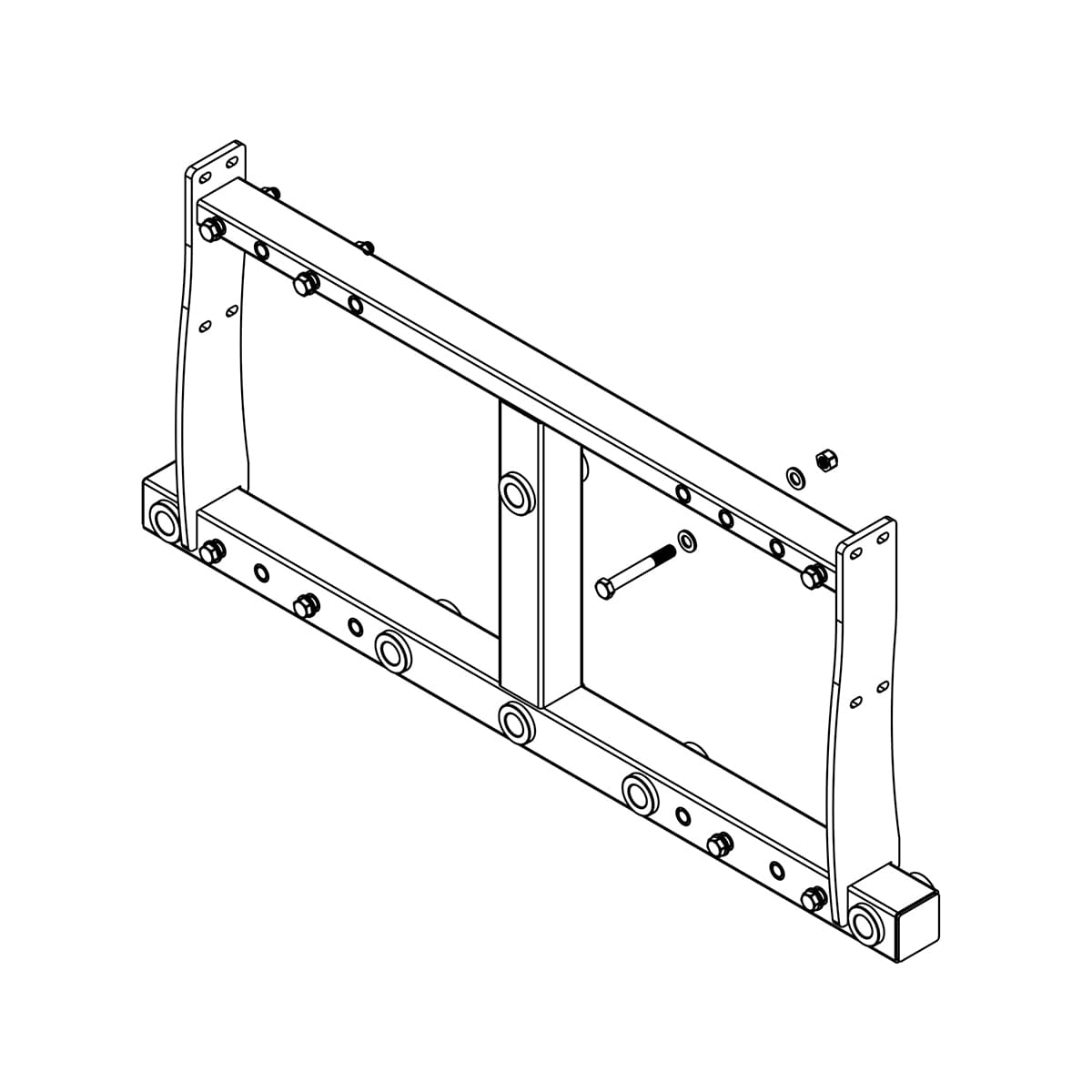 Bale spike frame with bolted Large BM attachment | Kellfri